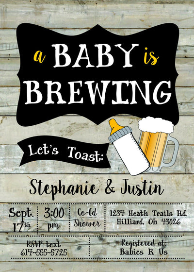 A Baby is Brewing Invitation