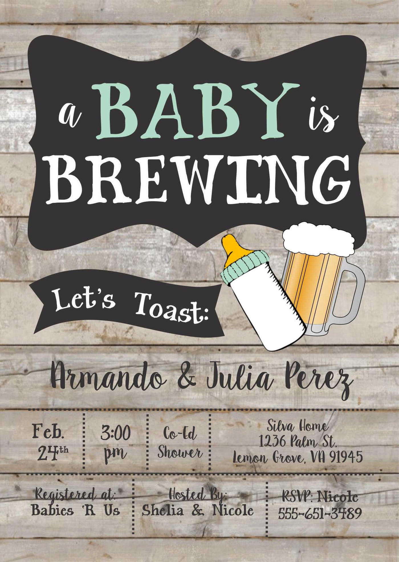 A Baby is Brewing Invitation
