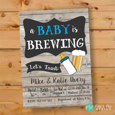 A Baby is Brewing Invitation