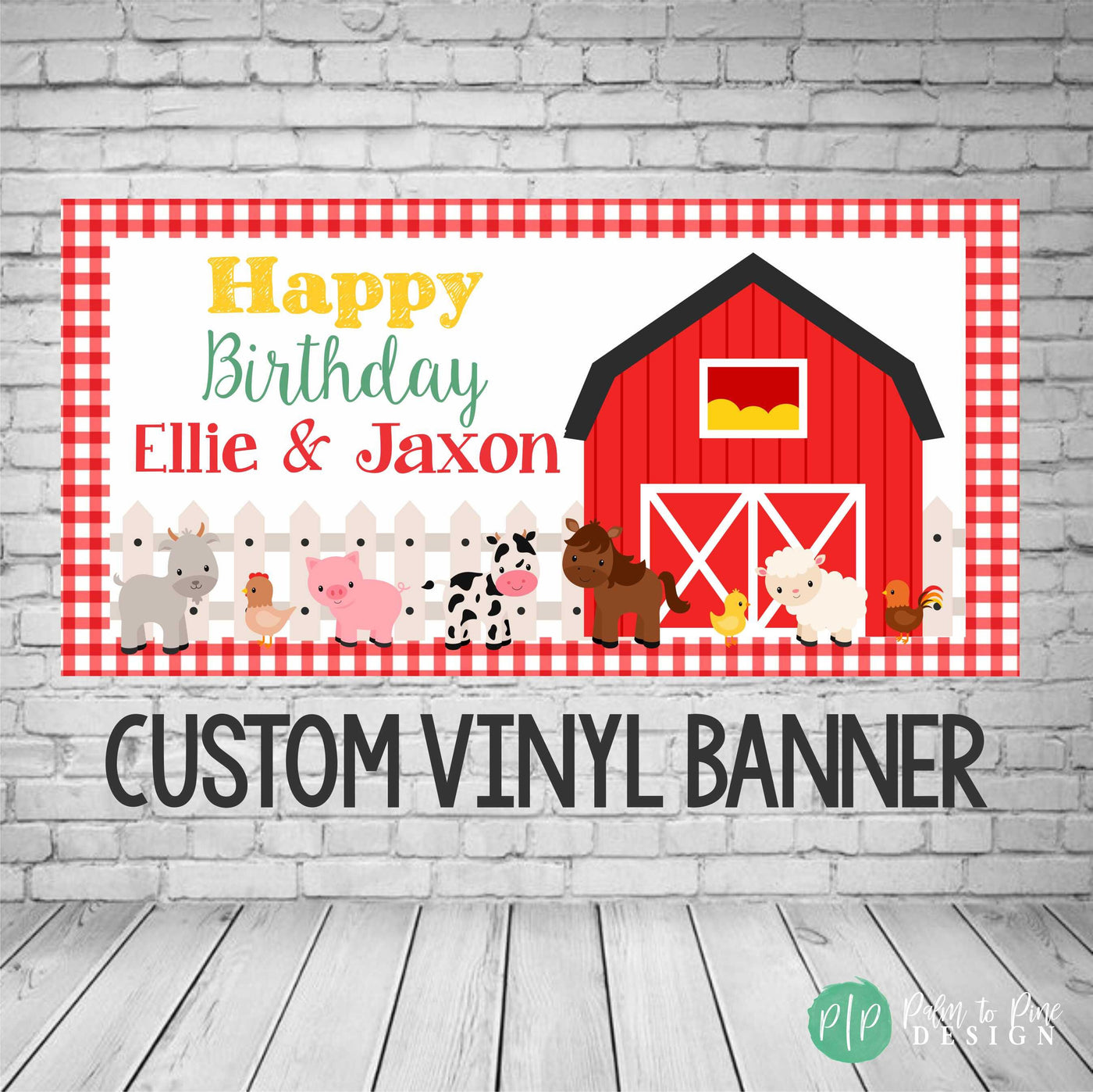 Farm Birthday Banner