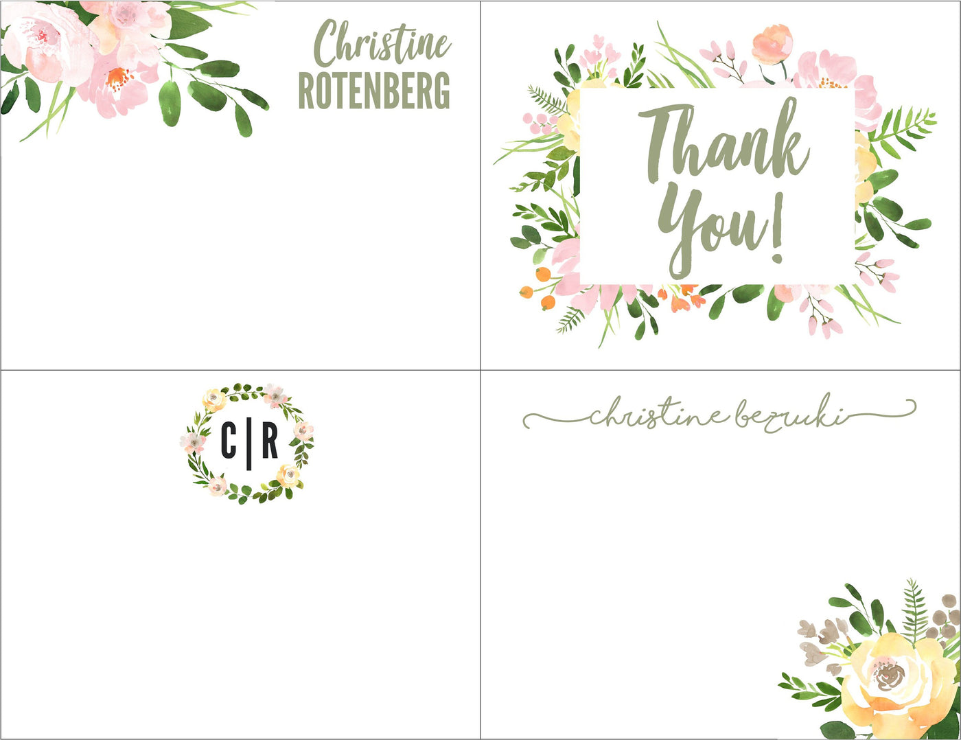 Floral Stationery