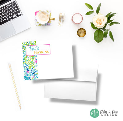 Tropical Print Personalized Stationery