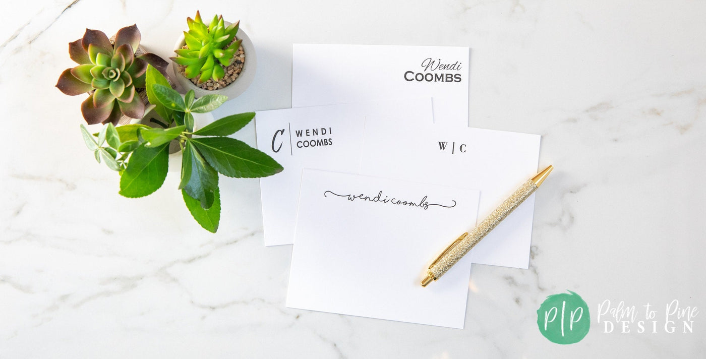 Monochrome Name Stationery