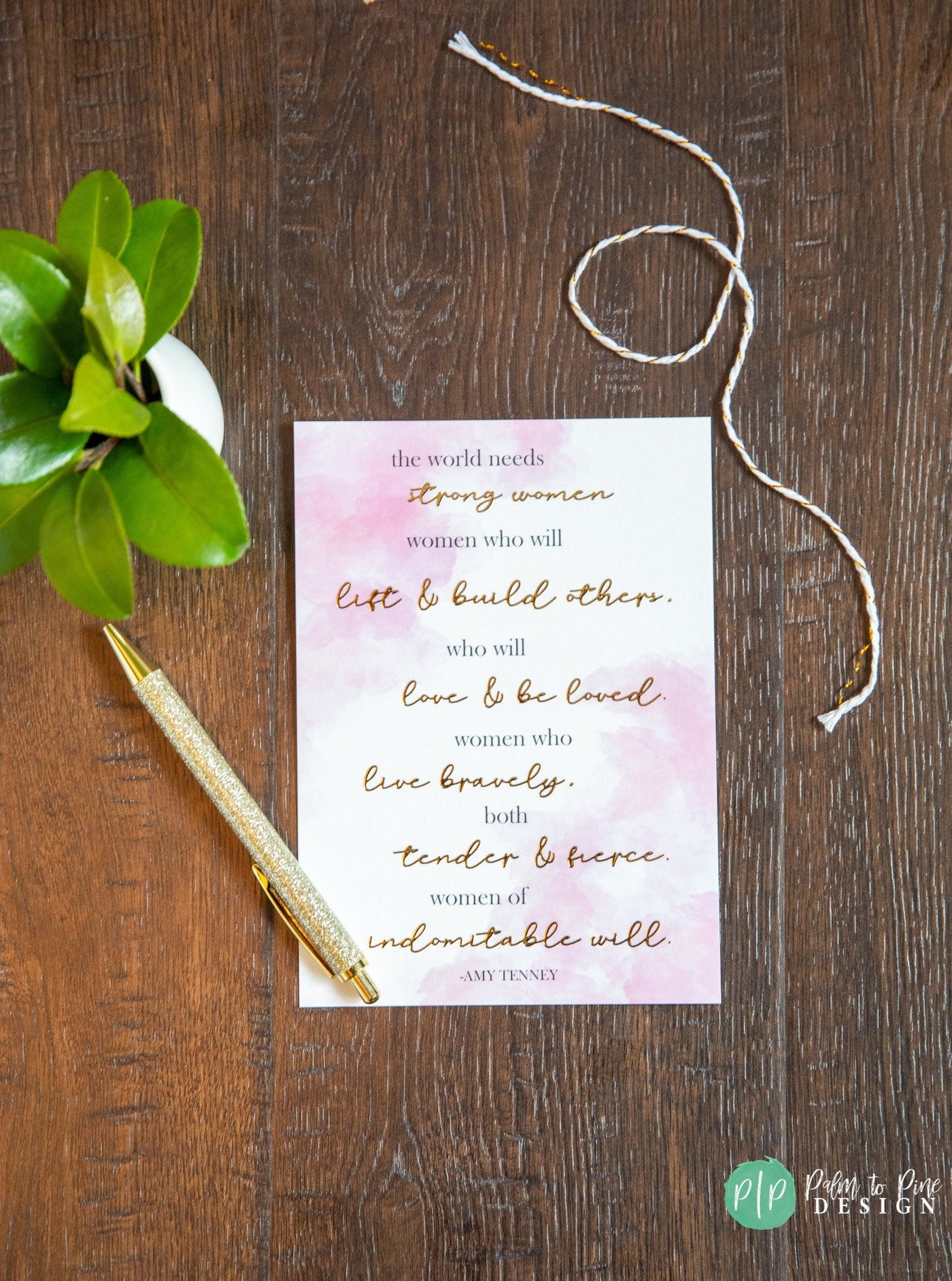 Gold Foil Quote