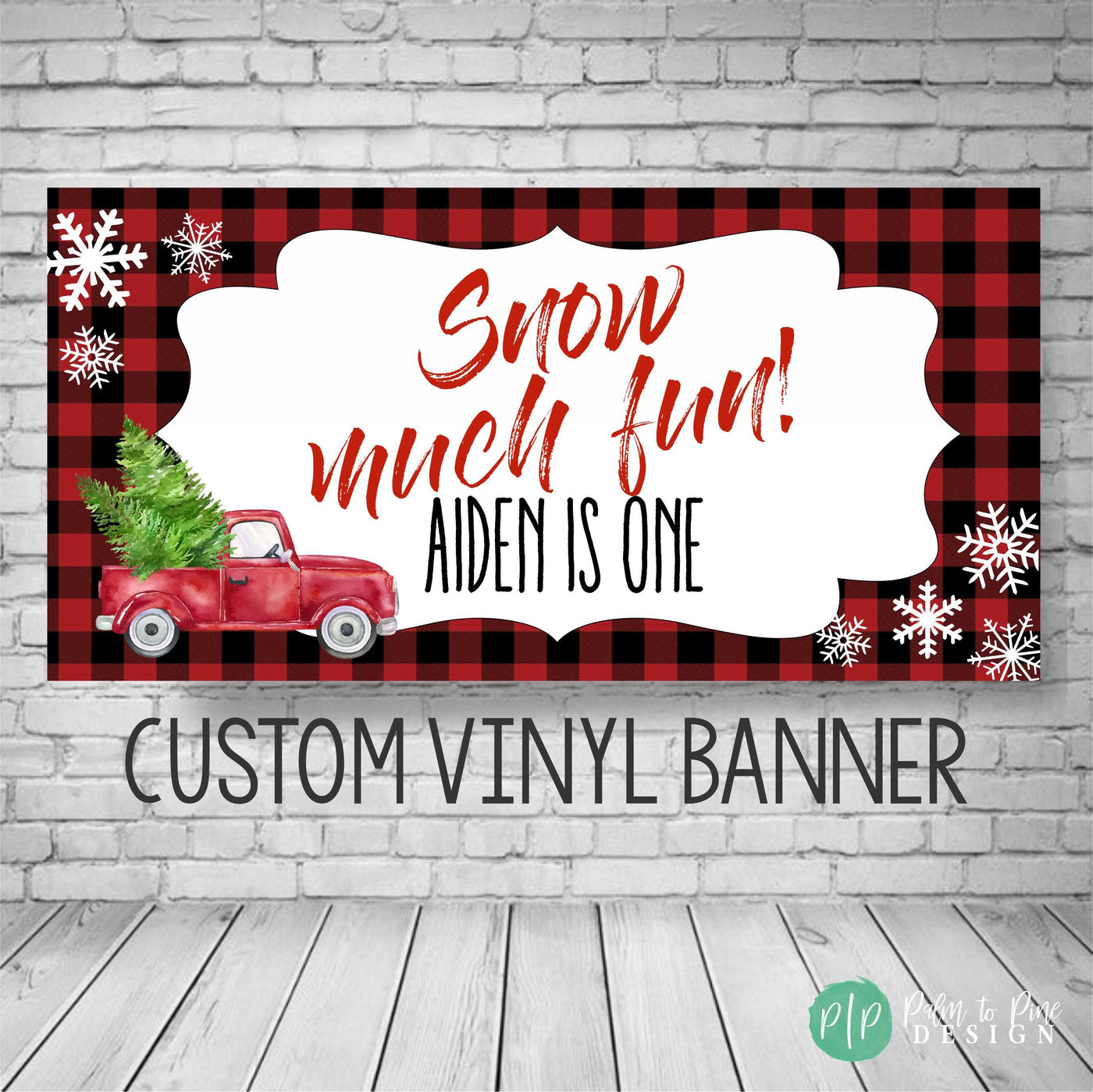 Buffalo Plaid Baby Shower Banner