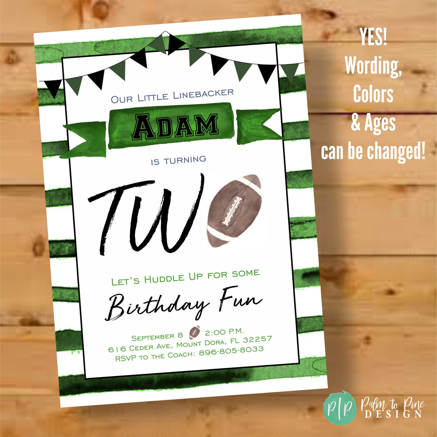 Football Birthday Banner