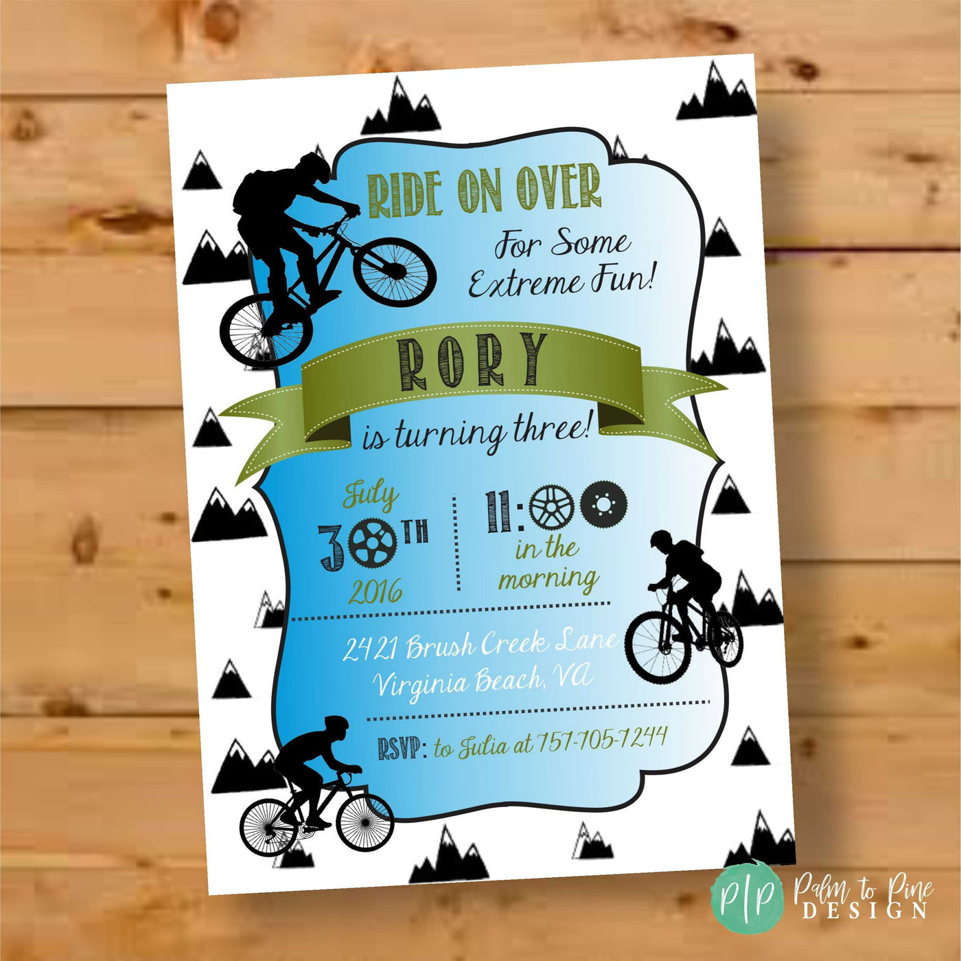 Biking Birthday Banner