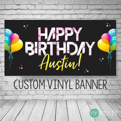 custom happy birthday banner for kids or adults