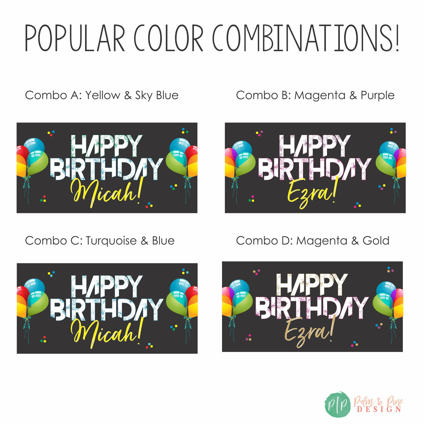 birthday banner color combinations