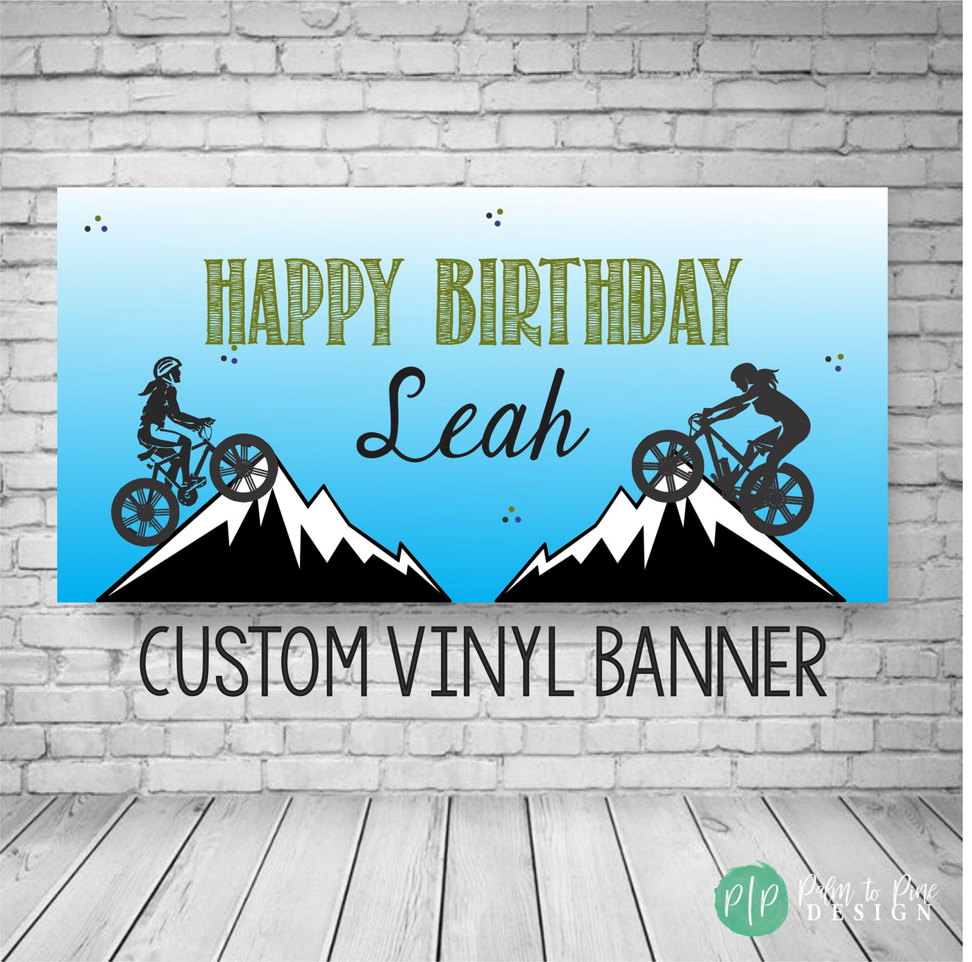 Biking Birthday Banner