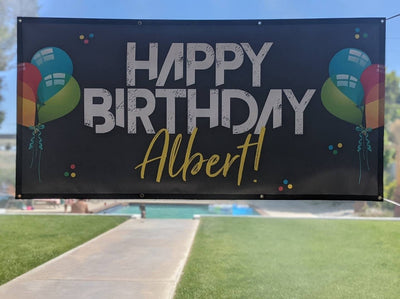 Happy birthday banner personalized