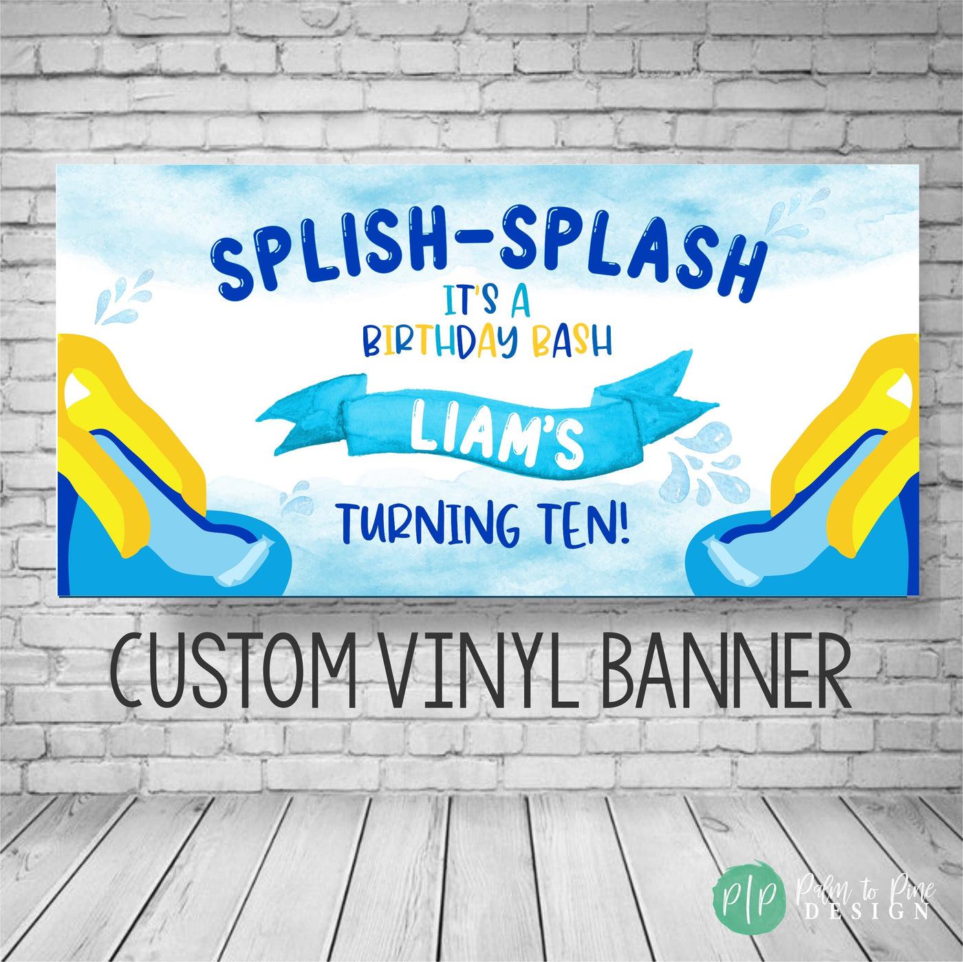 Splash Pad Birthday Banner