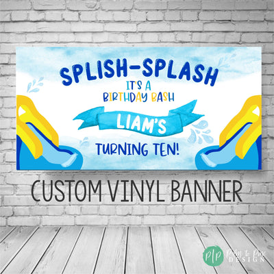 Splash Pad Birthday Banner