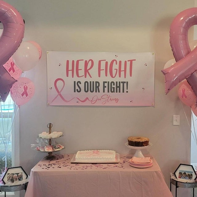 breast cancer fighter banner for surprise party