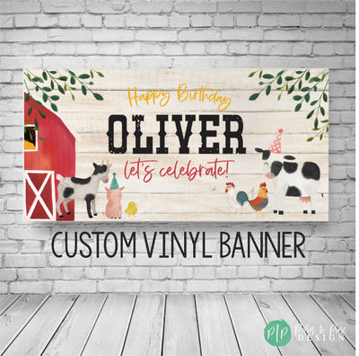 Farm Birthday Banner