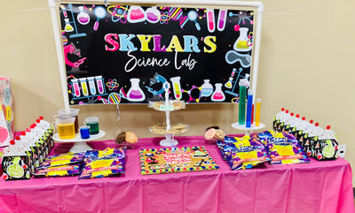 girls science birthday theme party