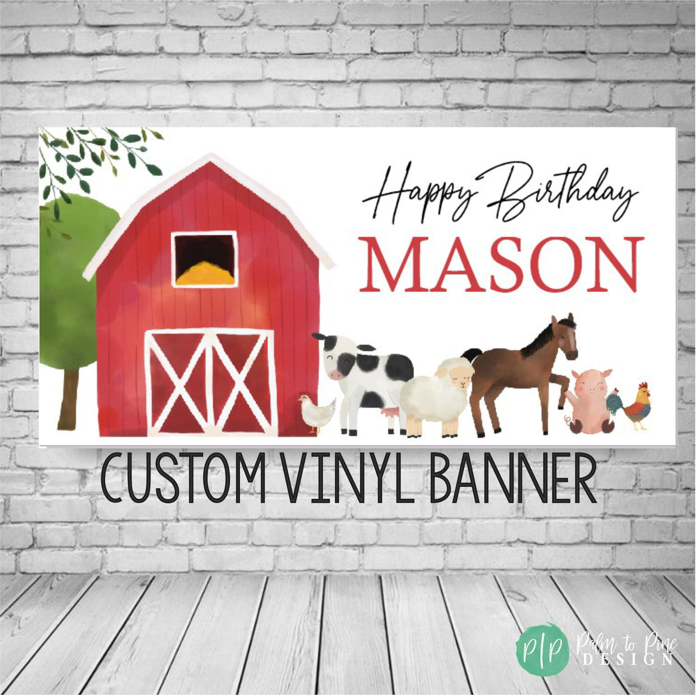 Farm Birthday Banner