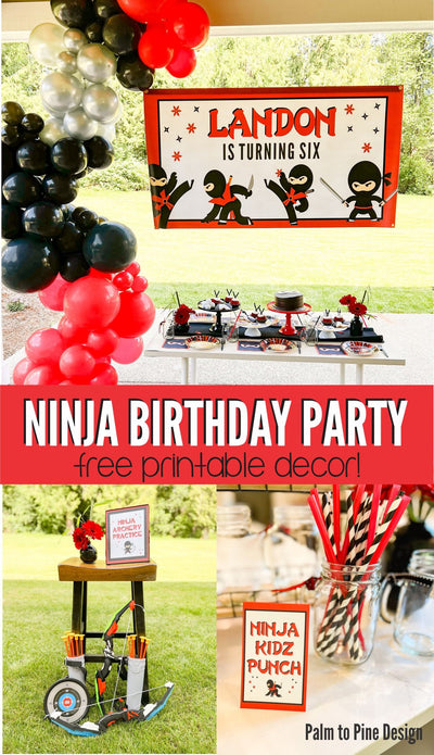 Ninja Birthday Banner