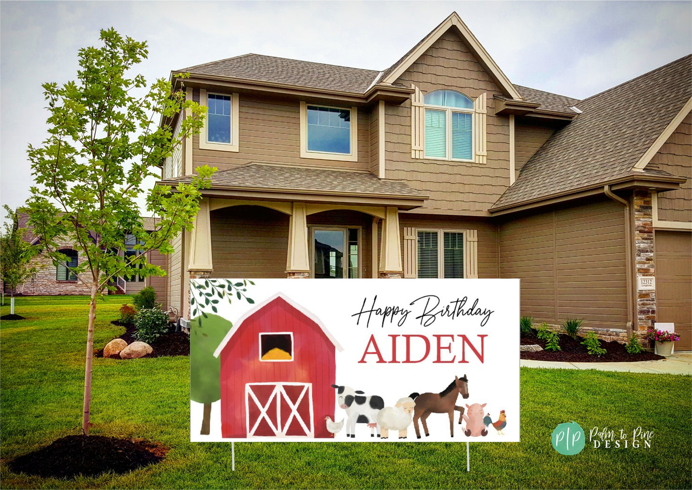 Farm Birthday Banner