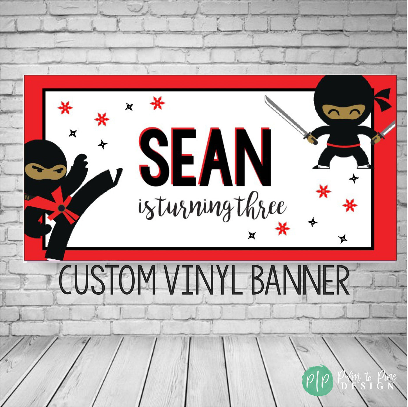 Ninja Birthday Banner