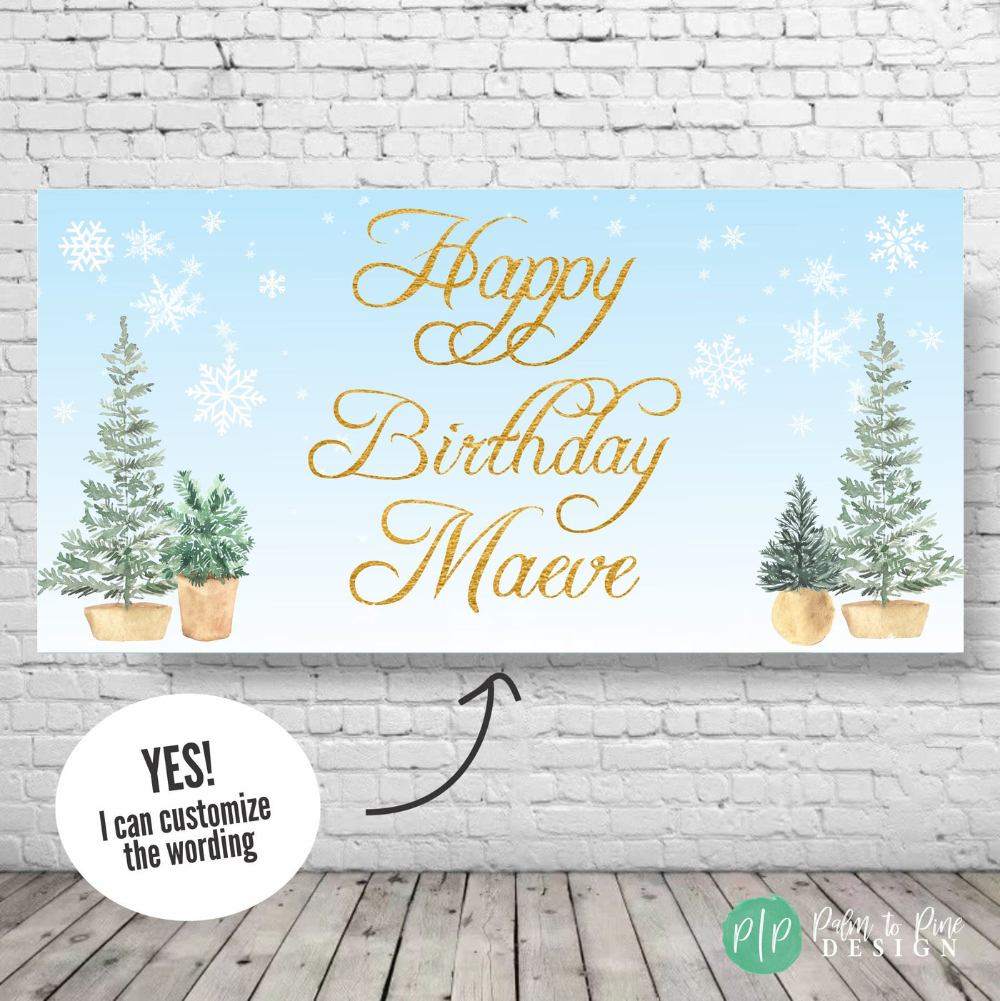 Winter Wonderland Birthday Banner