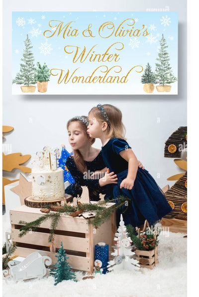 Winter Wonderland Birthday Banner