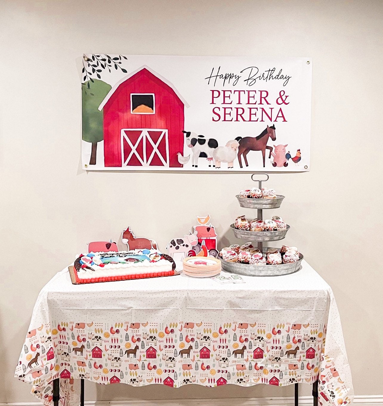 Farm Birthday Banner