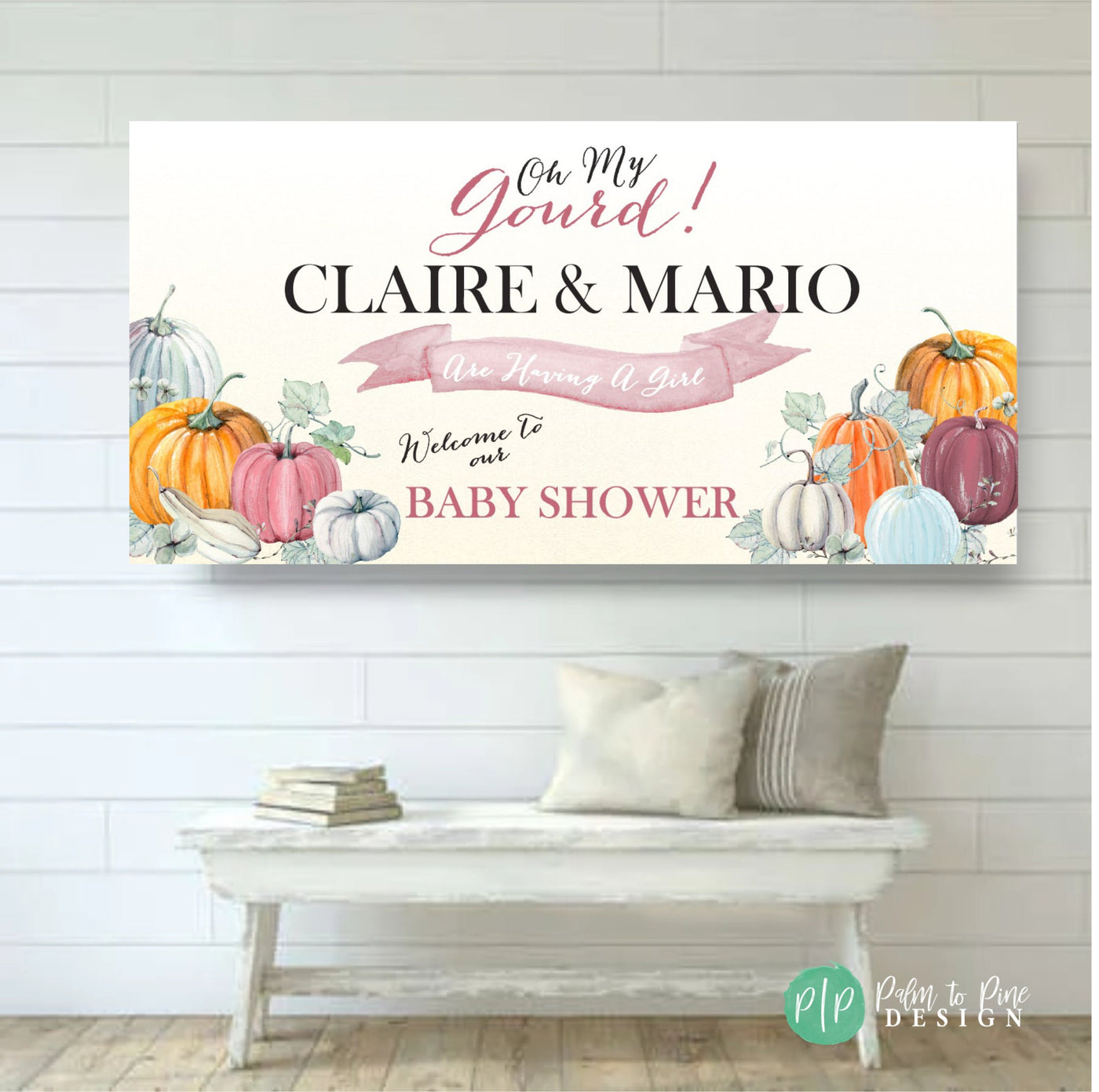 Pumpkin Baby Shower Banner