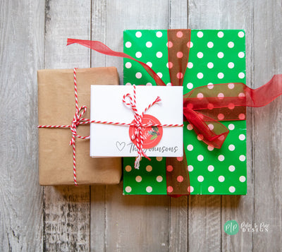 Personalized stationery with last name for holiday gifting