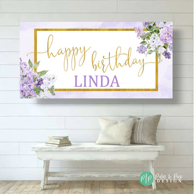 Floral Birthday Banner