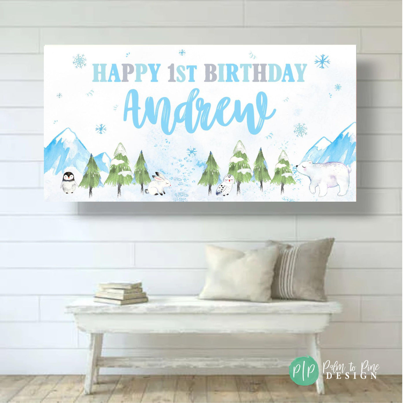 Winter Wonderland Birthday Banner