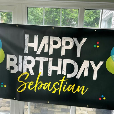 Happy birthday banner personalized