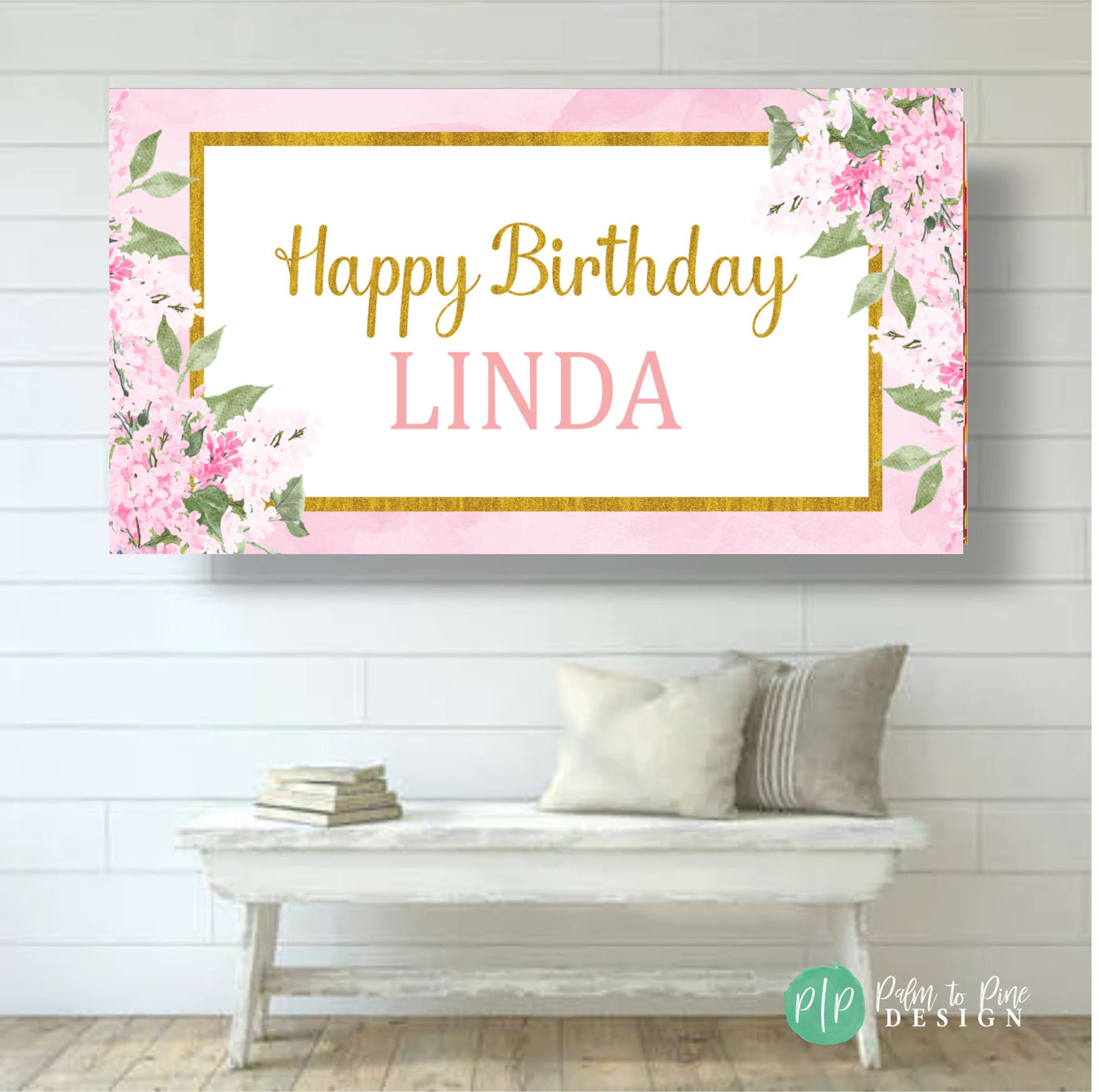 Floral Birthday Banner for Women