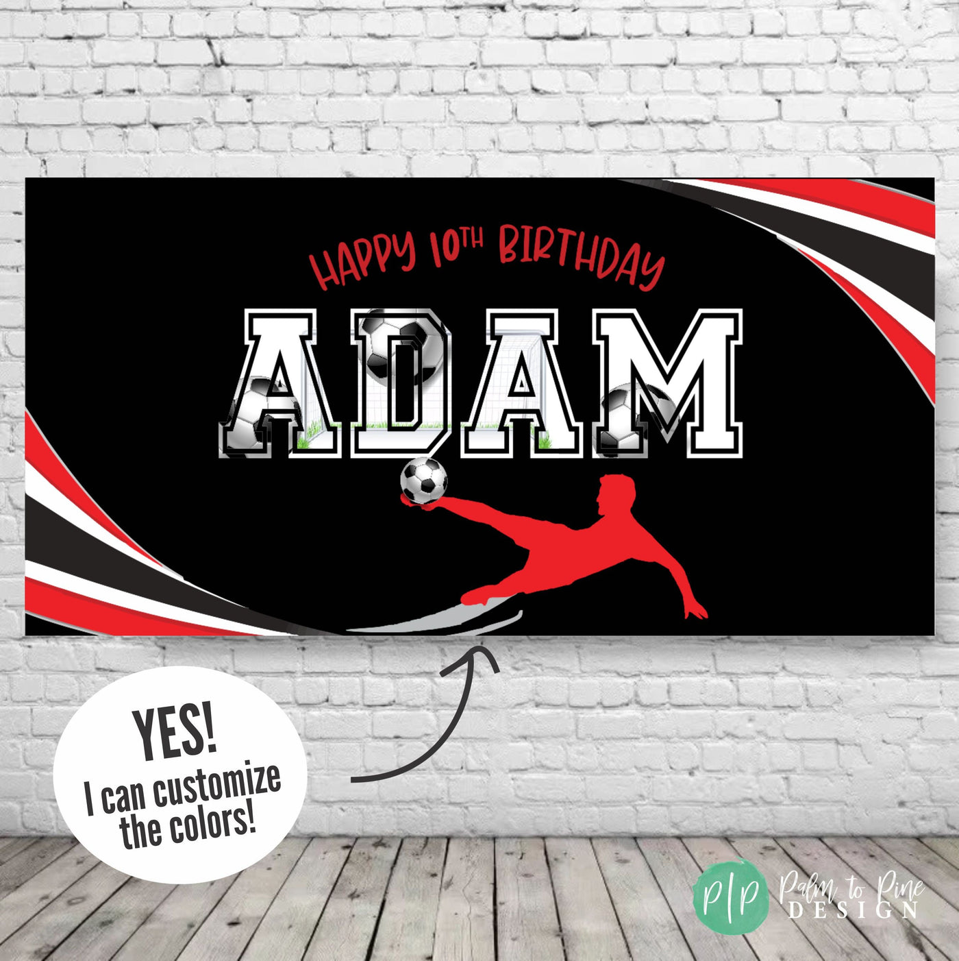 Custom Soccer Birthday Sign