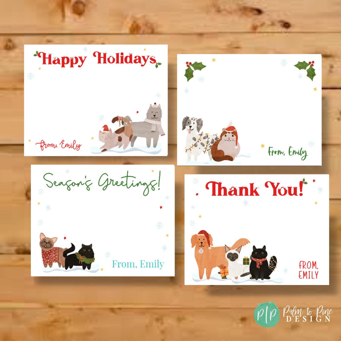 Holiday Gift for Animal Lovers, Veterinary Stationery Cards, Personalized Stationery Notes, Holiday Cat and Dog Gift, Custom Stationery Gift