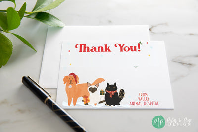 Holiday Gift for Animal Lovers, Veterinary Stationery Cards, Personalized Stationery Notes, Holiday Cat and Dog Gift, Custom Stationery Gift