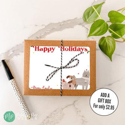 Holiday Gift for Animal Lovers, Veterinary Stationery Cards, Personalized Stationery Notes, Holiday Cat and Dog Gift, Custom Stationery Gift