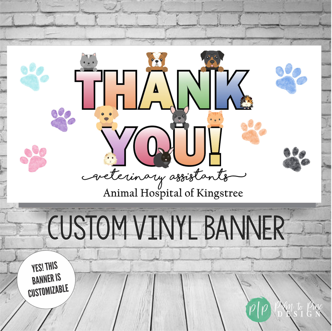 Veterinary Assistants Week appreciation banner for pet hospital, clinic or animal shelter