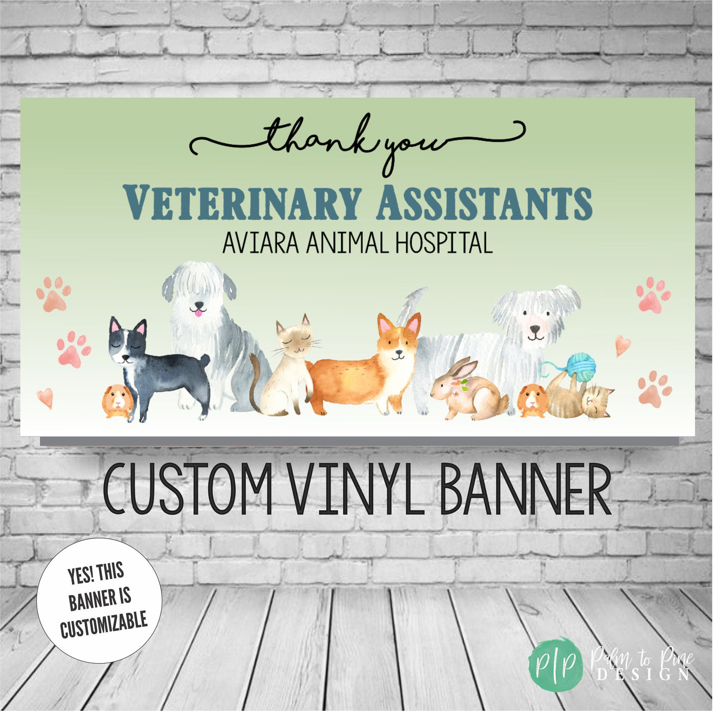 Veterinary Appreciation banner for vet assistants and veterinarian staff