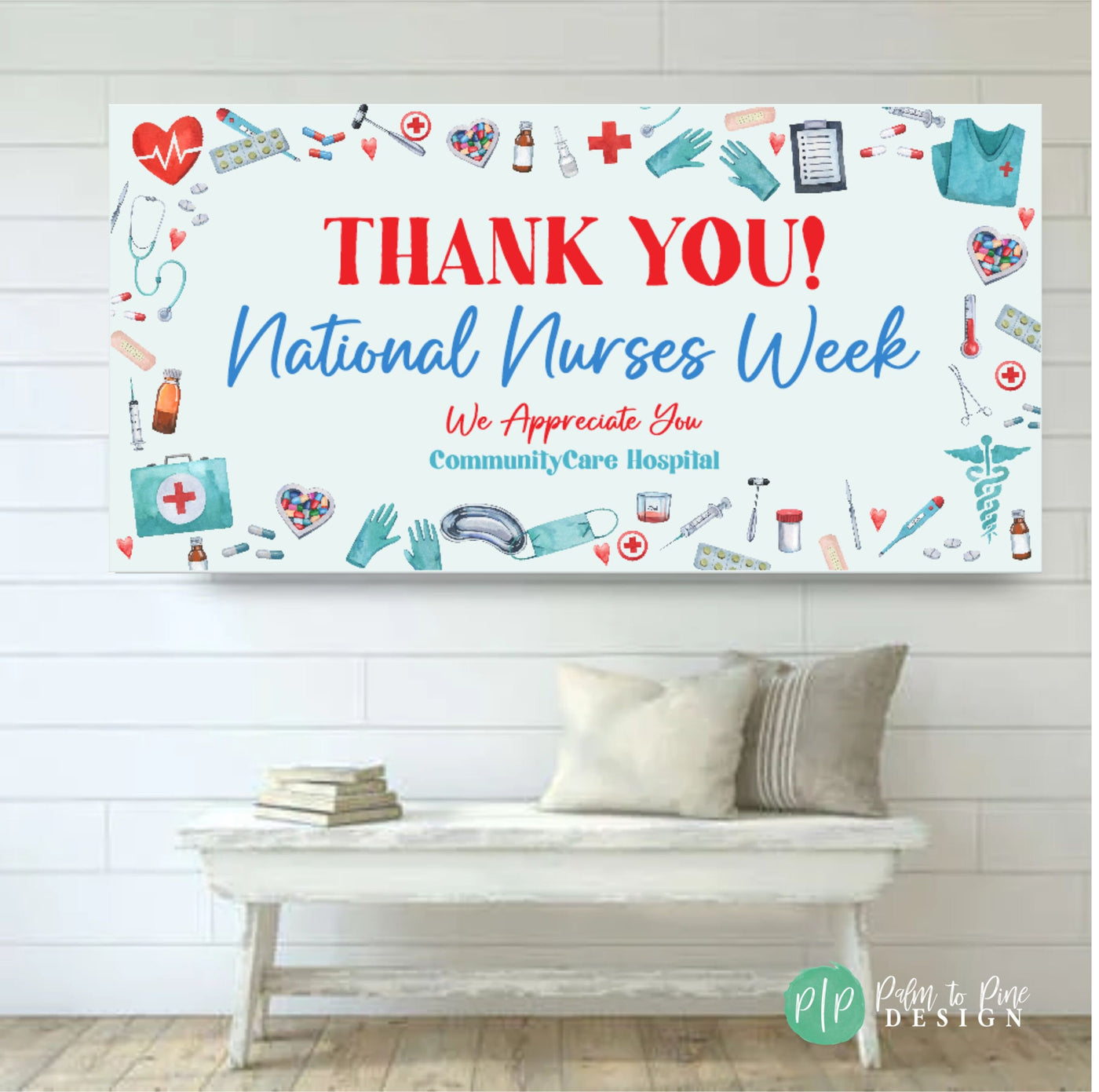 National Nurses Week Appreciation Banner for hospital waiting room