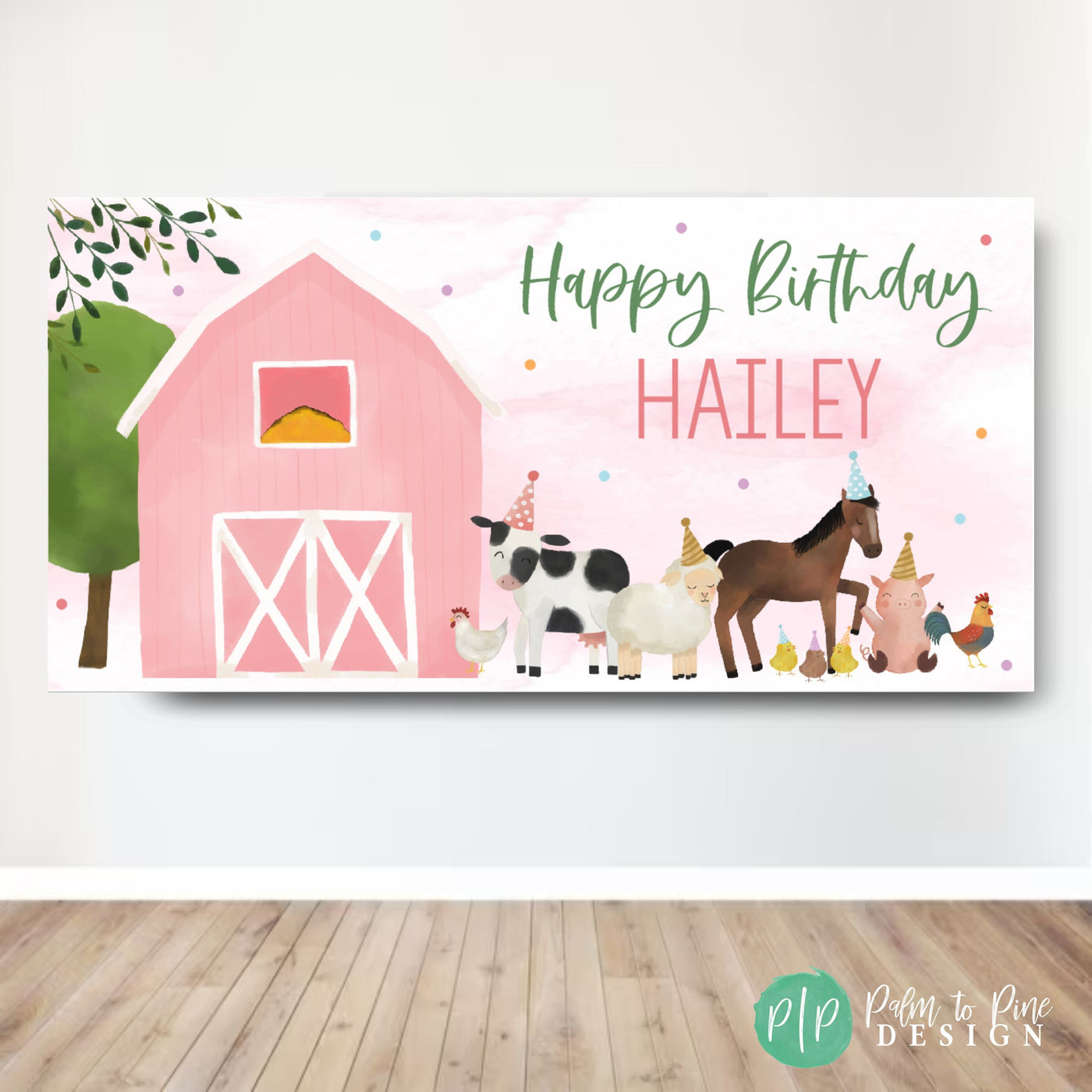 Farm Birthday Banner