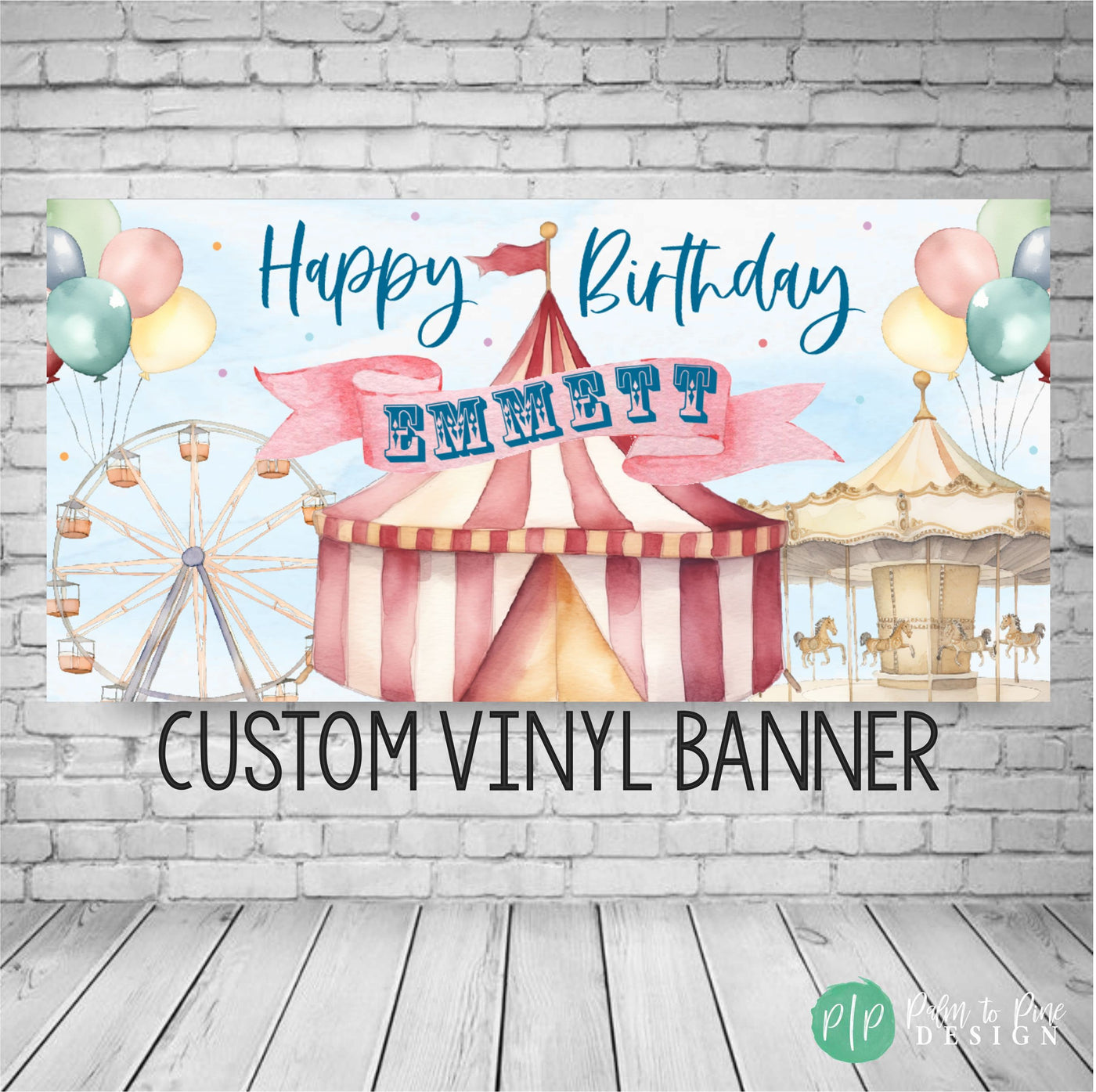 circus birthday banner