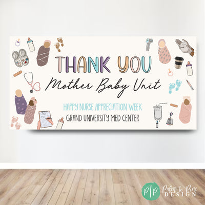 Thank You Mother Baby Unit Appreciation Backdrop