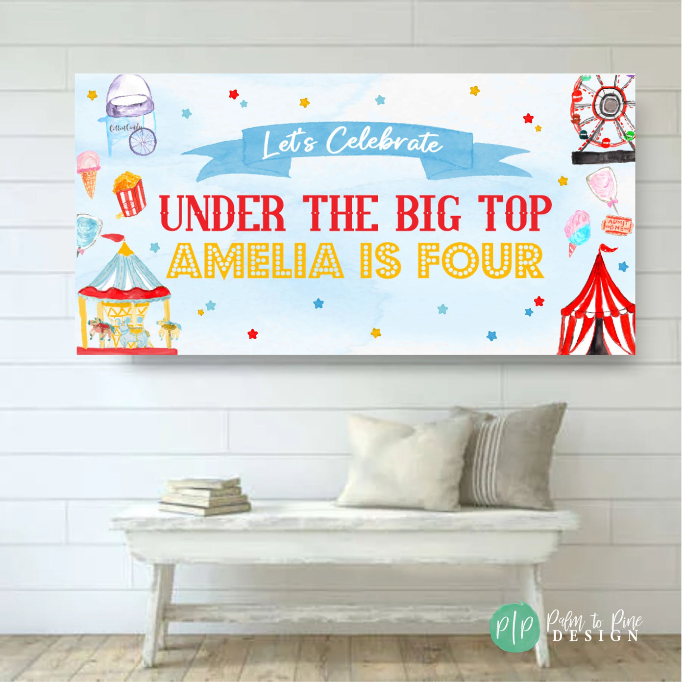 Circus Birthday Party Banner