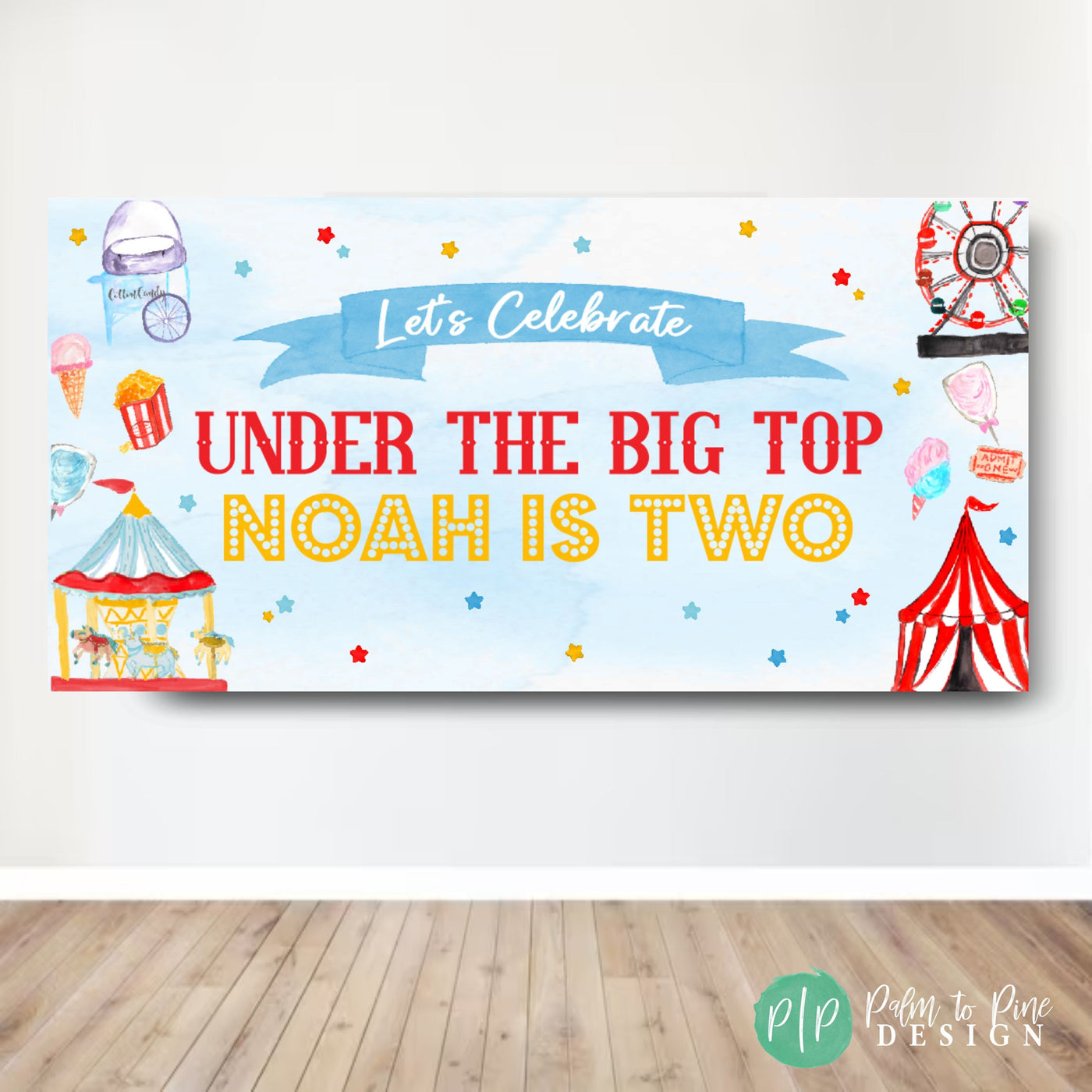 Circus Birthday Party Banner