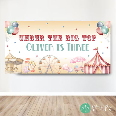 Personalized Circus Backdrop