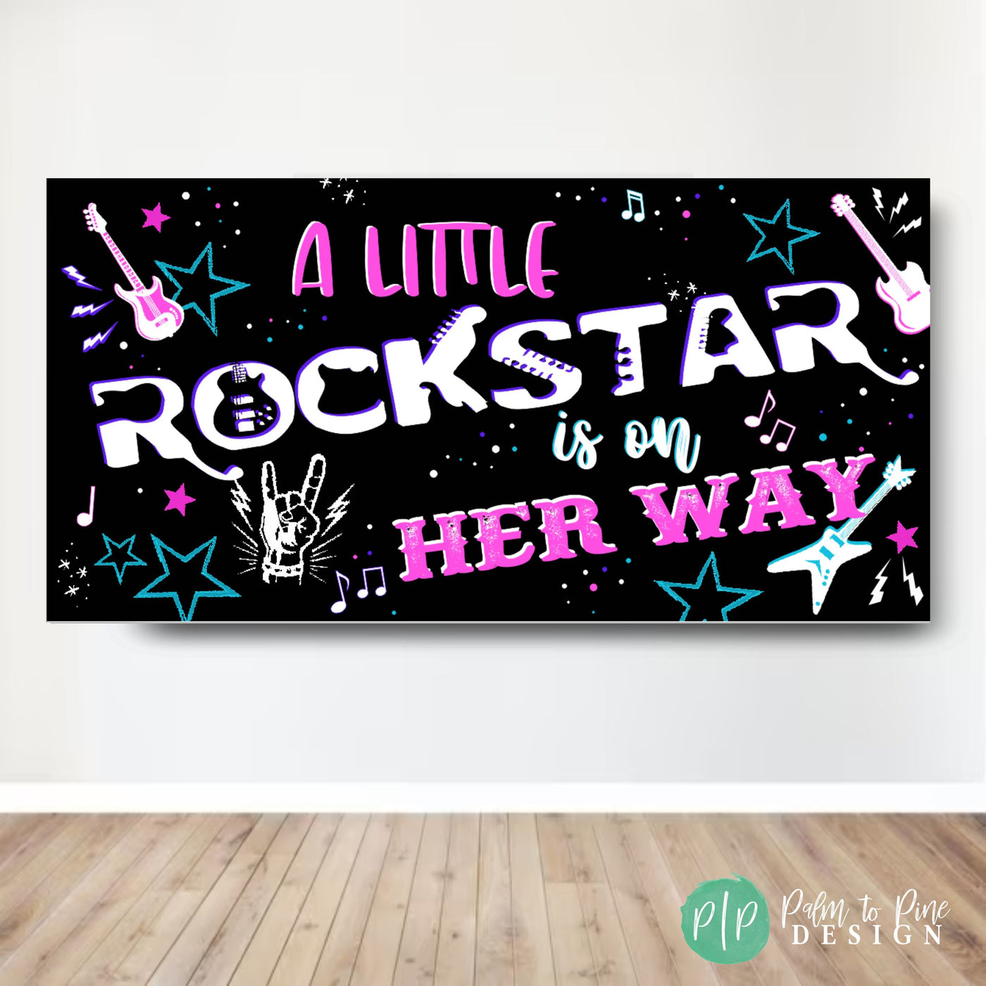 Rockstar Baby Shower Banner