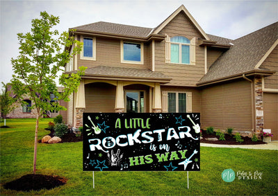 Rockstar Baby Shower Banner