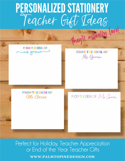 personalized stationery teacher gift ideas