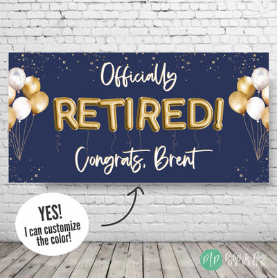 retirement personalized banner